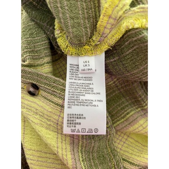 BDG Urban Outfitters Button Up Lou Shirt Size Small Oversized Slouchy Plaid - Picture 8 of 9